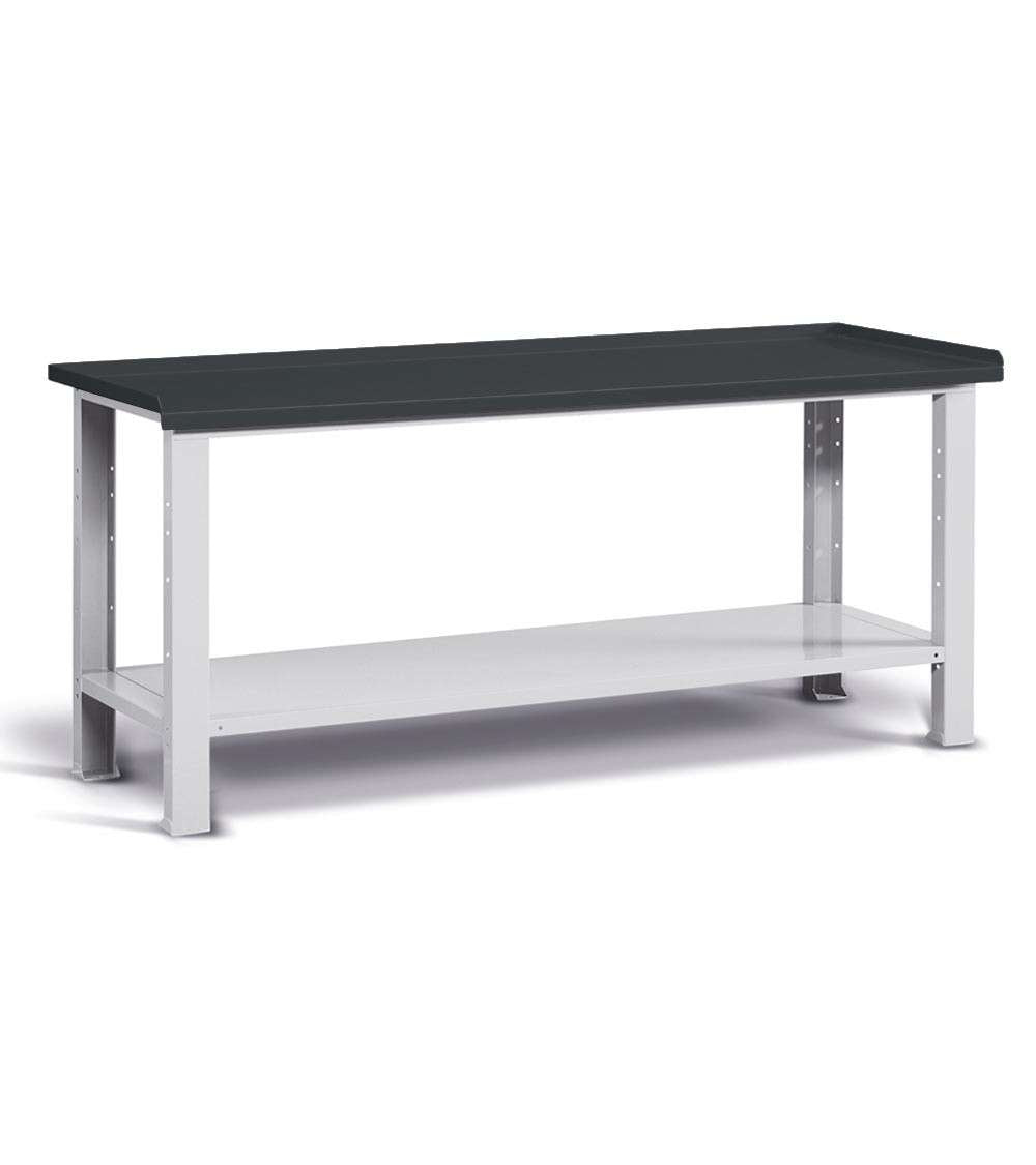 WORKSHOP WORKBENCH 2007 x 705 x 855 H - STEEL TOP - FAMI FBG01S2000F00PD- ANTHRACITE/GREY - DISASSEMBLED
