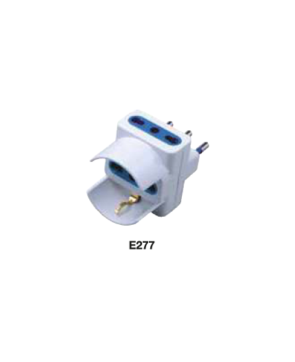 Multiple 16A adapter + 2 two-pin outlets White CFG E277