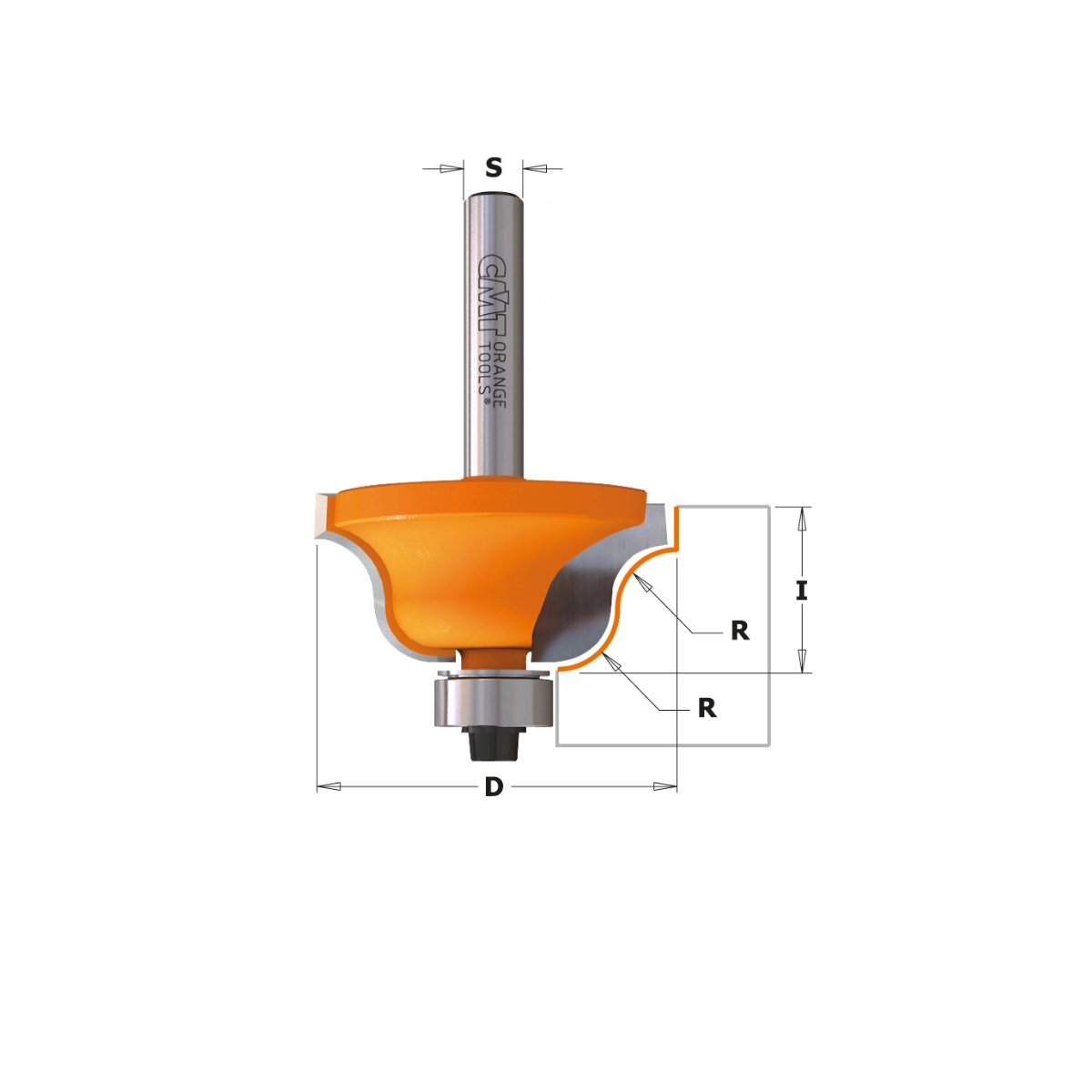 Profiled cutter with two cutting edges, radius 4 mm - CMT 740.270.11