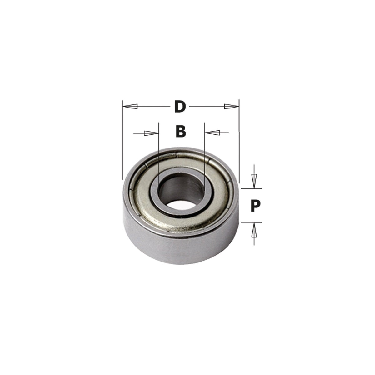 Replacement steel bearing for milling cutter, diameter 19 mm - CMT 791.004.00