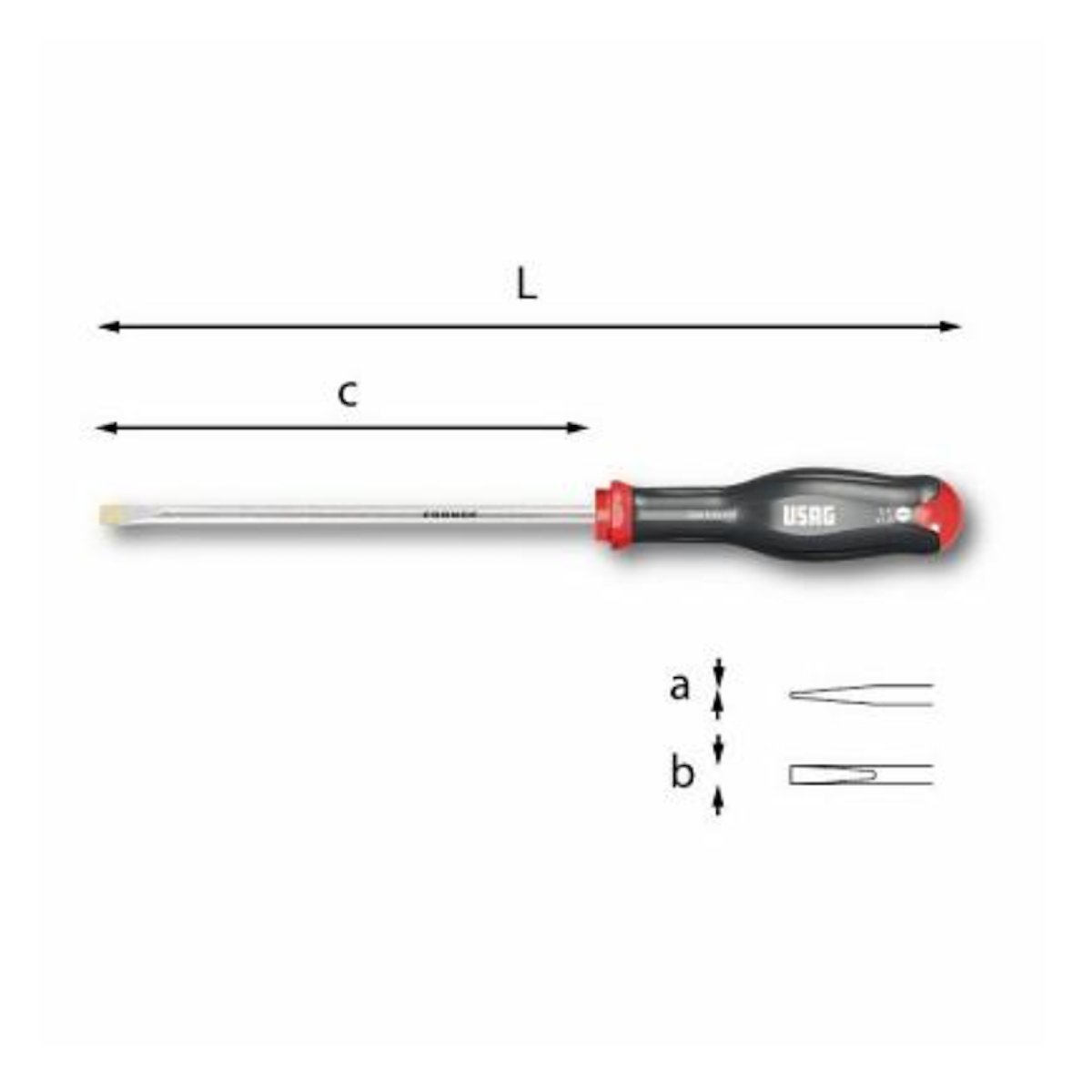 0,4x2,5x50mm M0 Screwdrivers fot slot-head L. 144mm - Usag 324 D