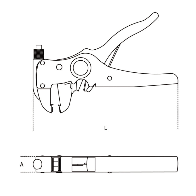 Front wire stripping pliers with cutting blade, self-adjusting - Beta 1149F