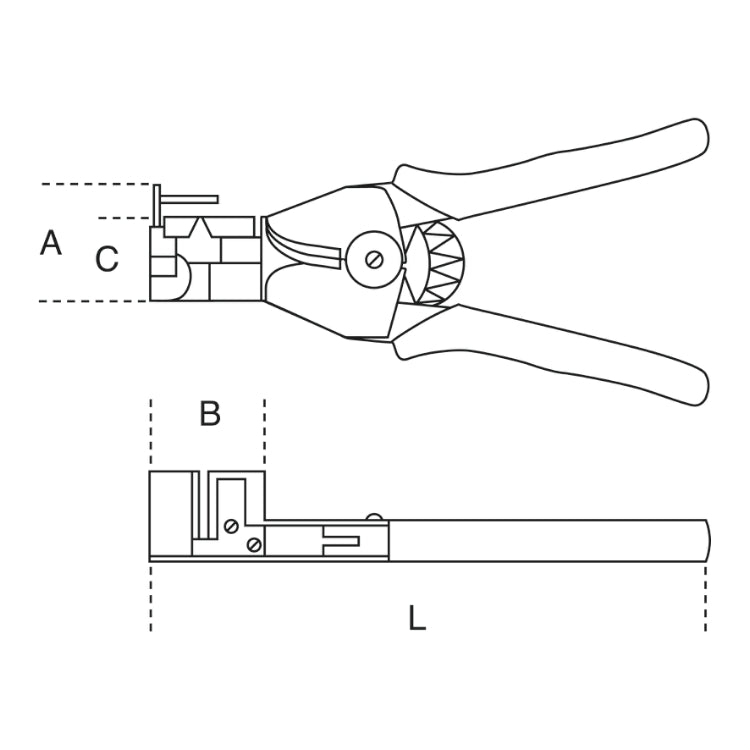 0,5÷6mm² Wire stripping pliers L.165mm - Beta 1143 0,5-6