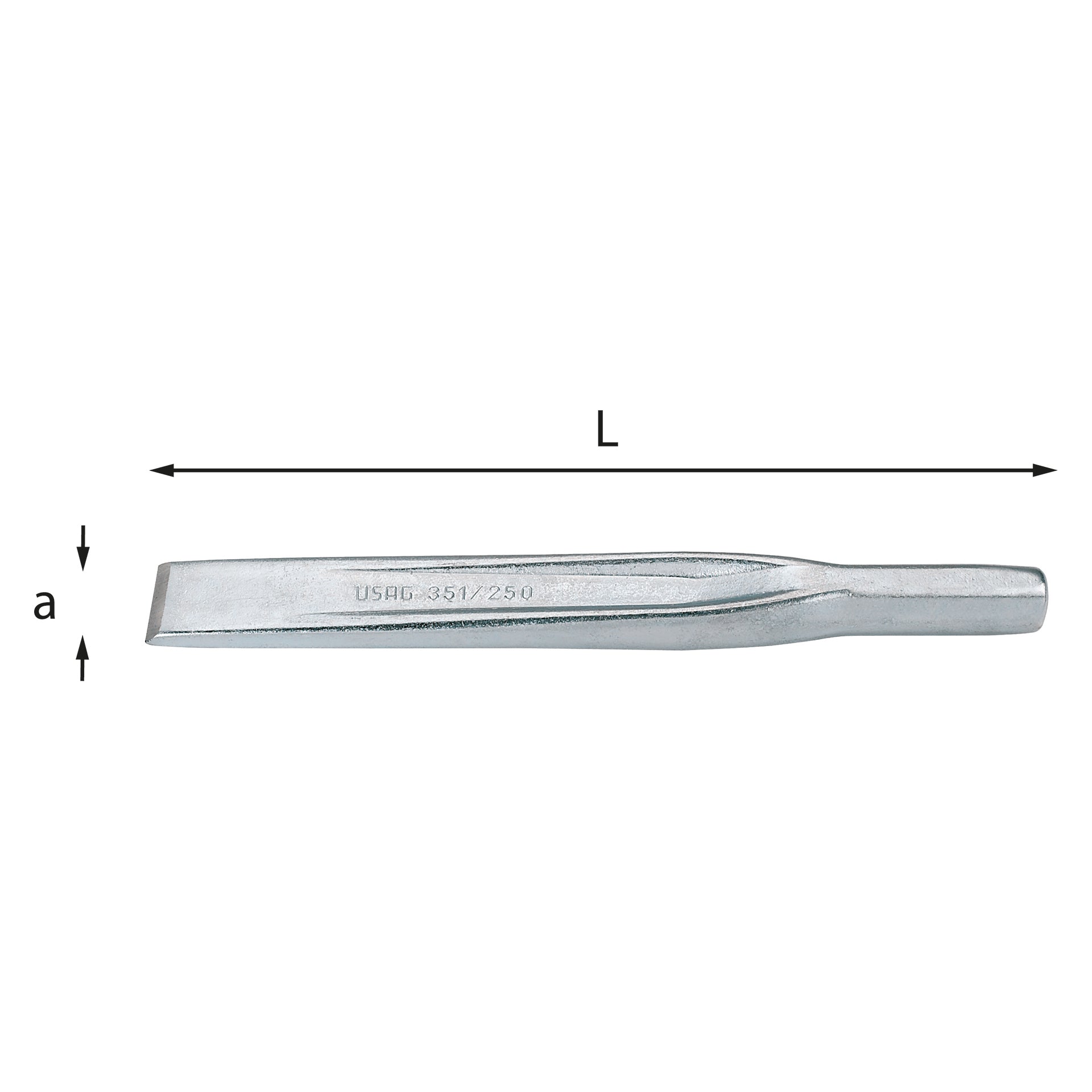 Ribbed chisels (150-175-200-250-300) - Usag 351