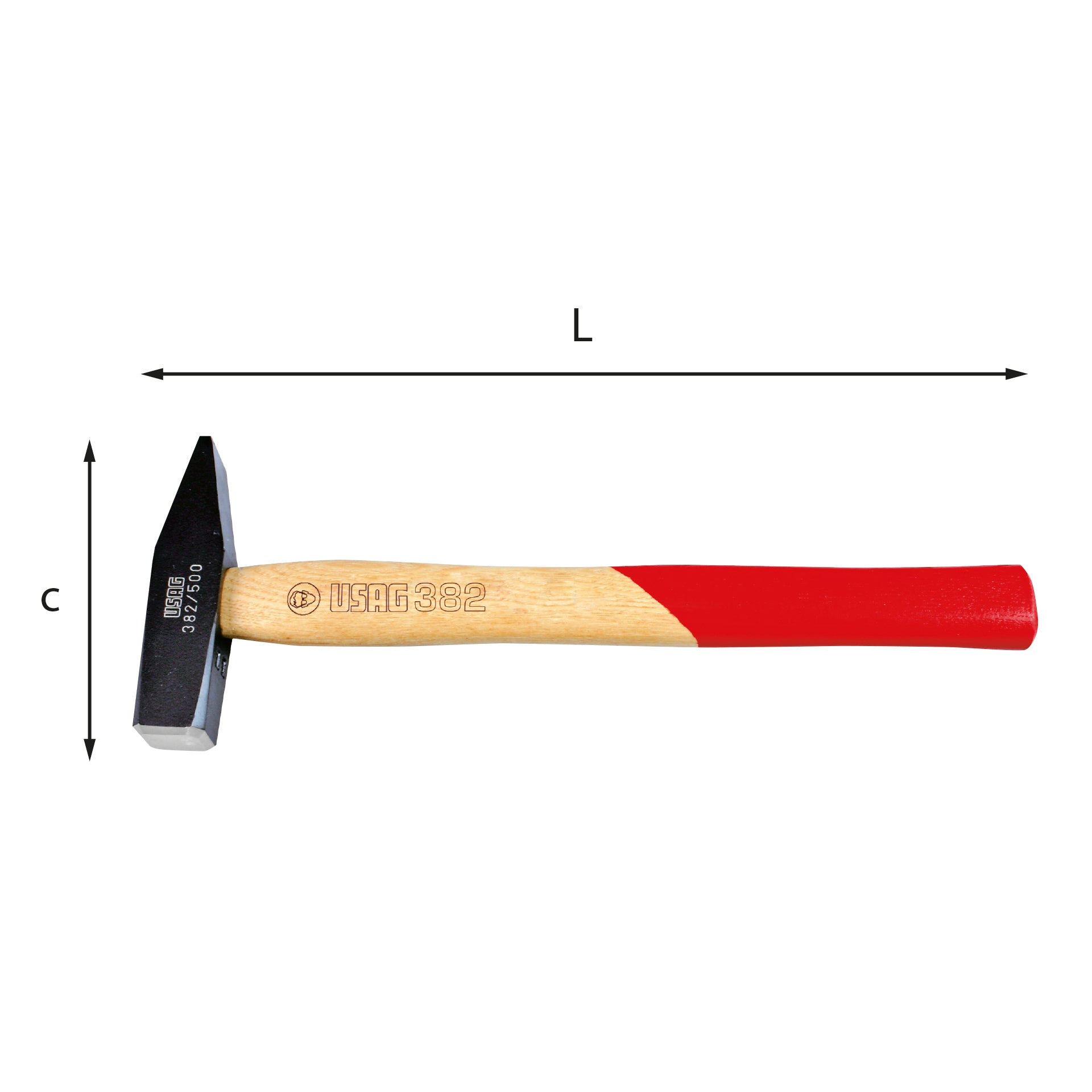 Hammers for mechanics 1000gr c 135mm L . 360mm - Usag 382