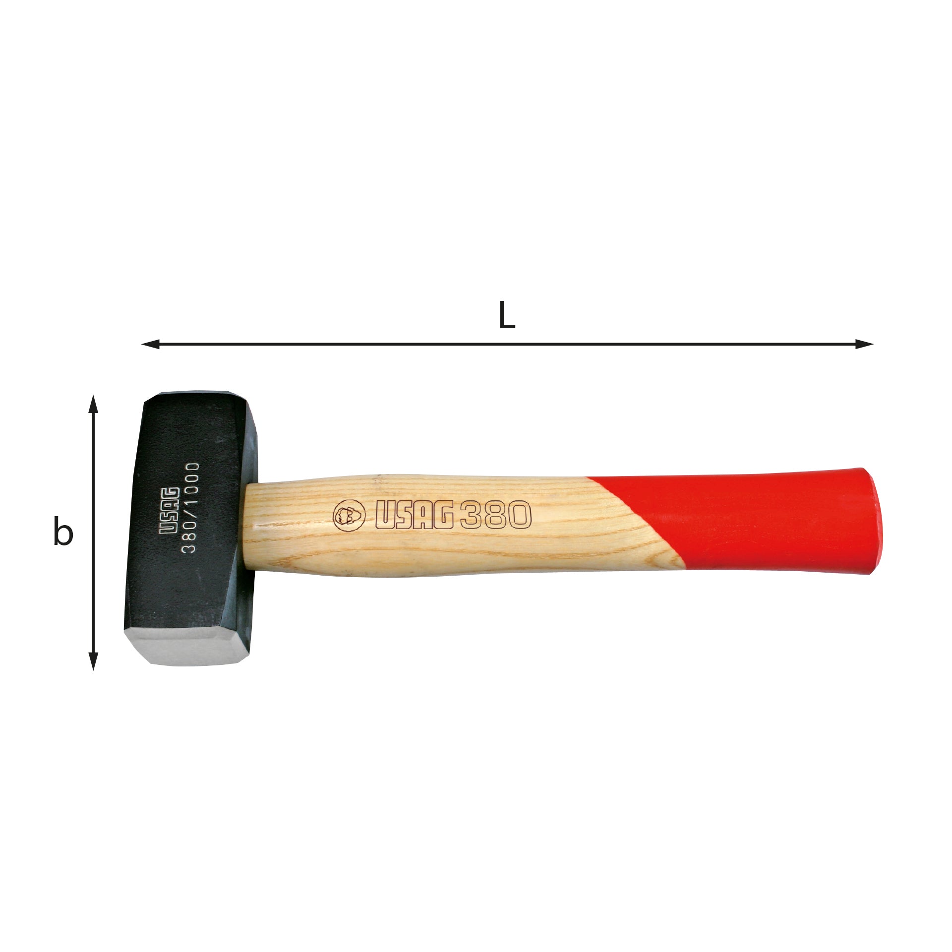Sledge hammers 1000gr b 95mm L 260mm - Usag 380