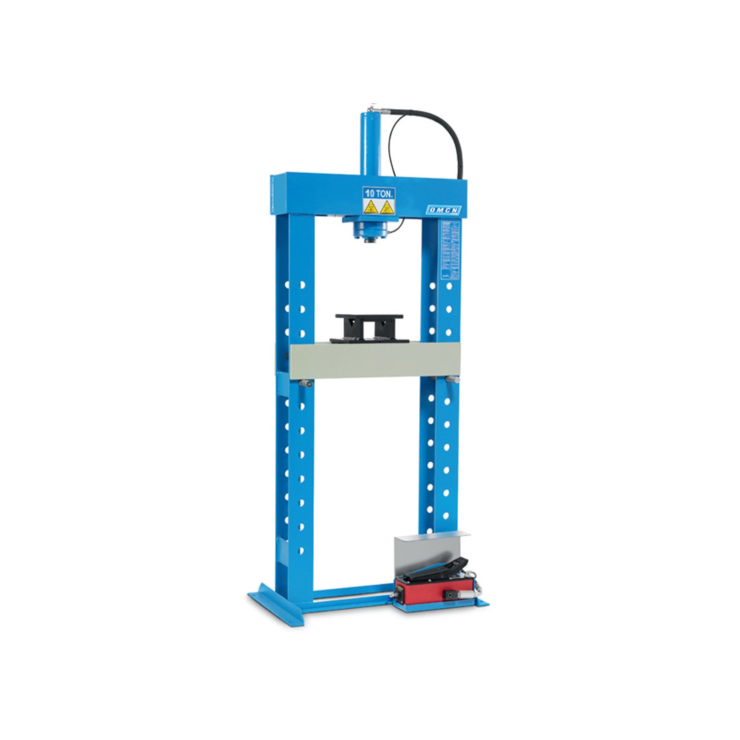 Hydraulic press with hydropneumatic foot pump 10 ton capacity - OMCN 154/IP