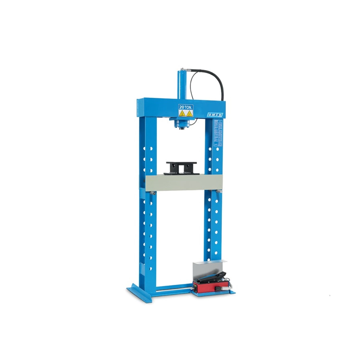 Hydraulic press with hydropneumatic foot pump 20 ton capacity - OMCN 156/IP