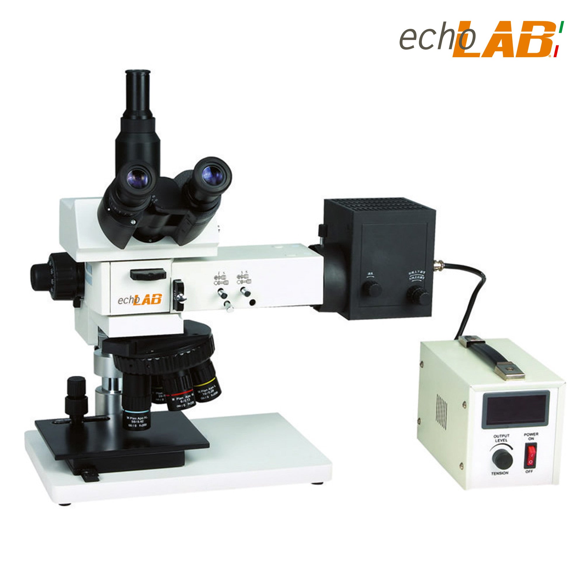 Upright material science microscopes double layer mechanical stage 190x140mm - UM 410I DIC - echoLAB