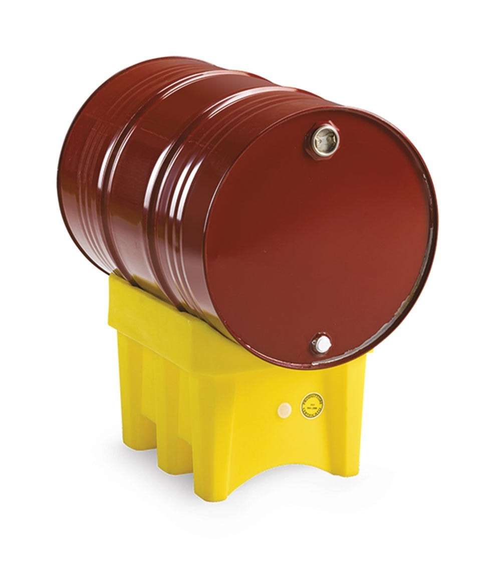 RISING SUPPORT FOR DRUM 465 X 610 X 410 H - POLYETHYLENE A 200 L DRUM - FAMI FAX002068000005 - YELLOW